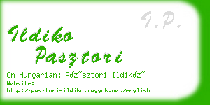 ildiko pasztori business card